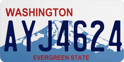 WA license plate AYJ4624