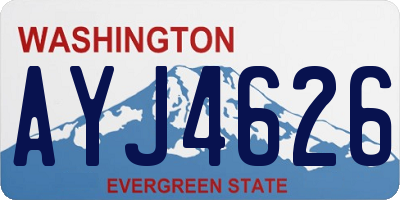 WA license plate AYJ4626