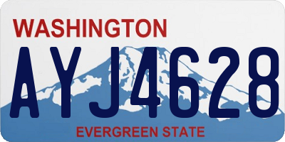 WA license plate AYJ4628