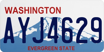 WA license plate AYJ4629