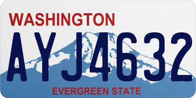 WA license plate AYJ4632