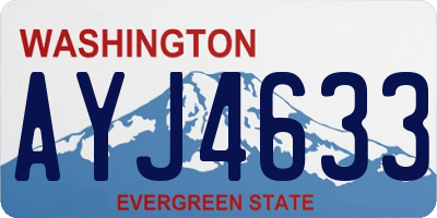 WA license plate AYJ4633
