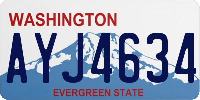 WA license plate AYJ4634