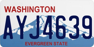 WA license plate AYJ4639