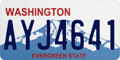 WA license plate AYJ4641