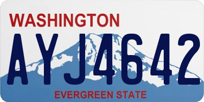 WA license plate AYJ4642