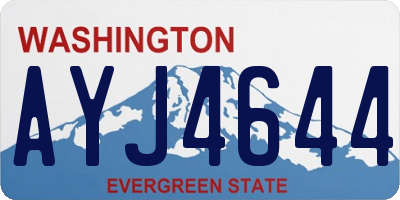 WA license plate AYJ4644