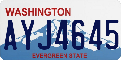 WA license plate AYJ4645