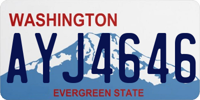 WA license plate AYJ4646