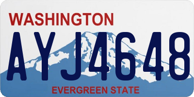 WA license plate AYJ4648