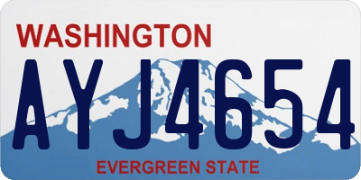 WA license plate AYJ4654