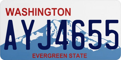 WA license plate AYJ4655