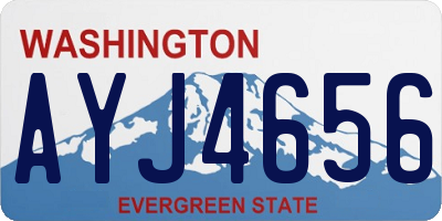 WA license plate AYJ4656