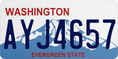 WA license plate AYJ4657