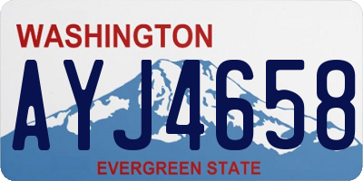 WA license plate AYJ4658