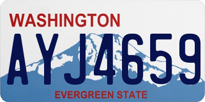 WA license plate AYJ4659