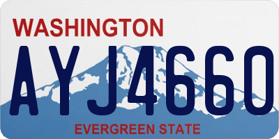 WA license plate AYJ4660