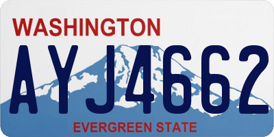 WA license plate AYJ4662