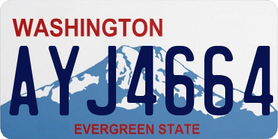 WA license plate AYJ4664