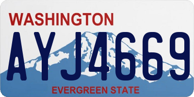 WA license plate AYJ4669