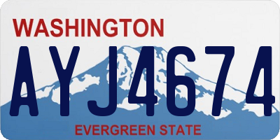 WA license plate AYJ4674