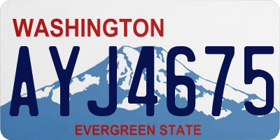 WA license plate AYJ4675