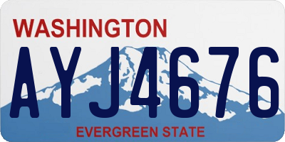 WA license plate AYJ4676