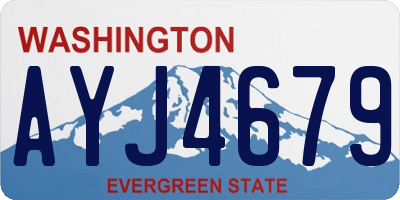 WA license plate AYJ4679