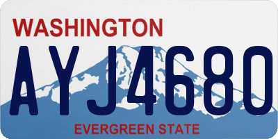 WA license plate AYJ4680