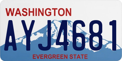 WA license plate AYJ4681