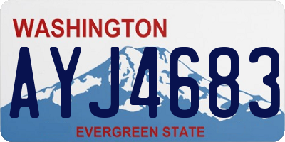 WA license plate AYJ4683