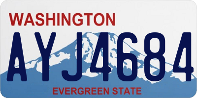 WA license plate AYJ4684