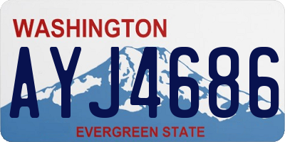 WA license plate AYJ4686