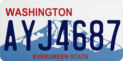 WA license plate AYJ4687