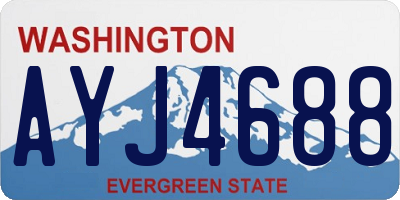 WA license plate AYJ4688