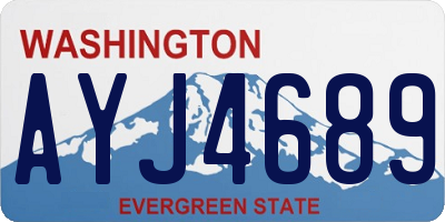 WA license plate AYJ4689