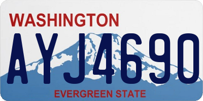 WA license plate AYJ4690