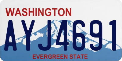 WA license plate AYJ4691