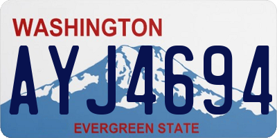 WA license plate AYJ4694