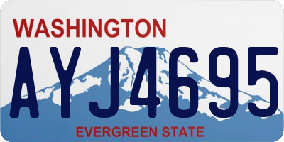 WA license plate AYJ4695