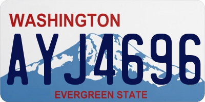 WA license plate AYJ4696
