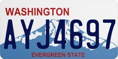 WA license plate AYJ4697