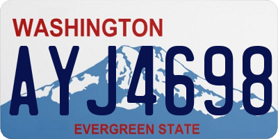 WA license plate AYJ4698