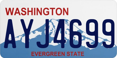 WA license plate AYJ4699