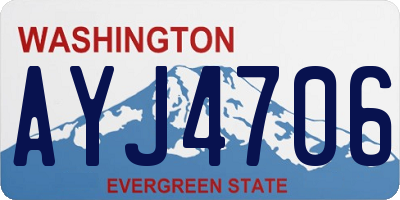 WA license plate AYJ4706