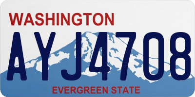 WA license plate AYJ4708