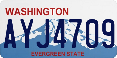 WA license plate AYJ4709