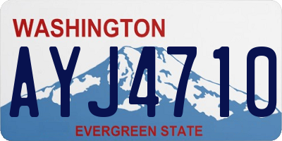 WA license plate AYJ4710