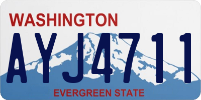 WA license plate AYJ4711