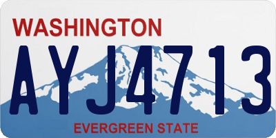 WA license plate AYJ4713